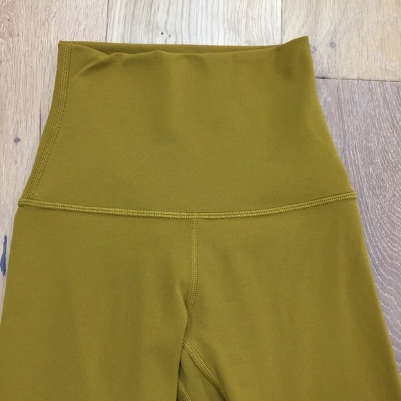 Lululemon HR Align Short 8” Mustard Yellow Color Size 0 - Picture 5 of 9